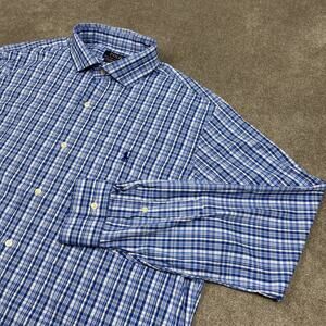 Polo Ralph Lauren Shirt Mens XL Classic Fit Performance Stretch Button Up Blue